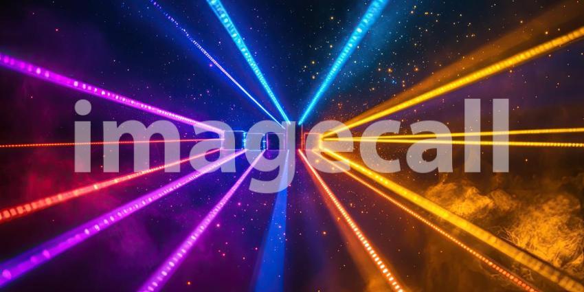 Cosmic Convergence: A Kaleidoscope of Light Rays and Stardust