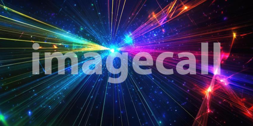 Cosmic Convergence: A Kaleidoscope of Light Rays and Stardust