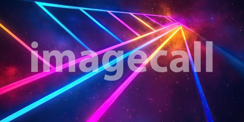 Cosmic Convergence: A Kaleidoscope of Light Rays and Stardust