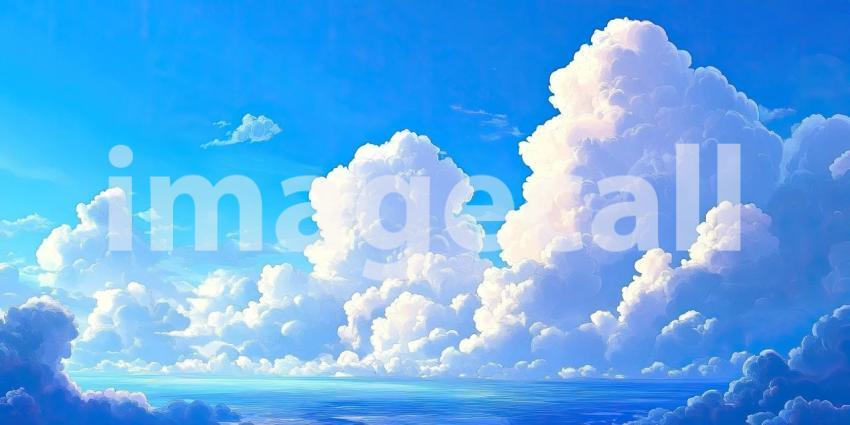 A Canvas of Clouds: A Dreamy Sky Above a Vast Horizon