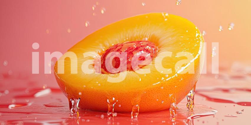 Summer Sweetness: A Juicy Peach Dripping with Nectar
