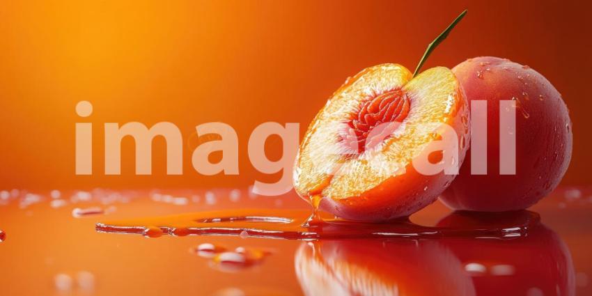 Summer Sweetness: A Juicy Peach Dripping with Nectar