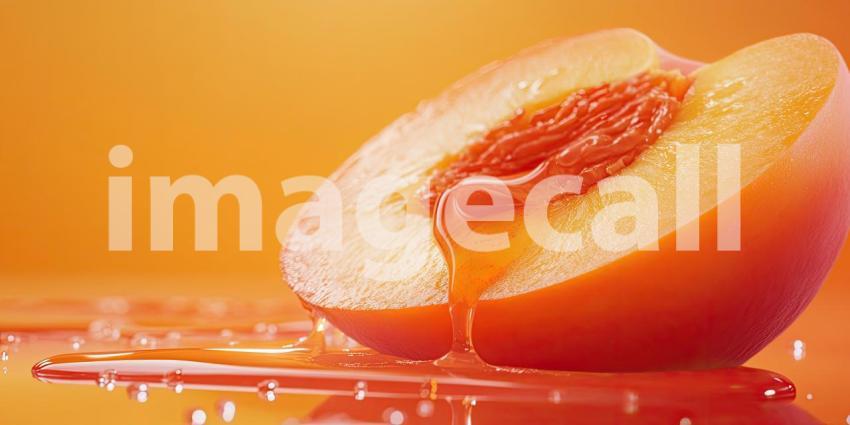 Summer Sweetness: A Juicy Peach Dripping with Nectar