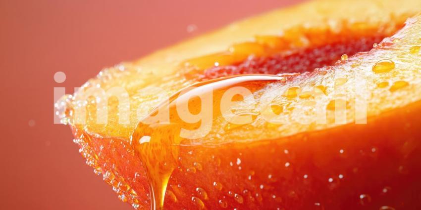 Summer Sweetness: A Juicy Peach Dripping with Nectar