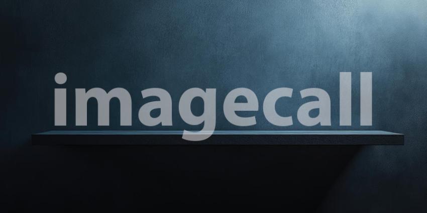 A Rustic Stage: A Wooden Table Bathed in Warm Light Against a Dark, Textured Wall