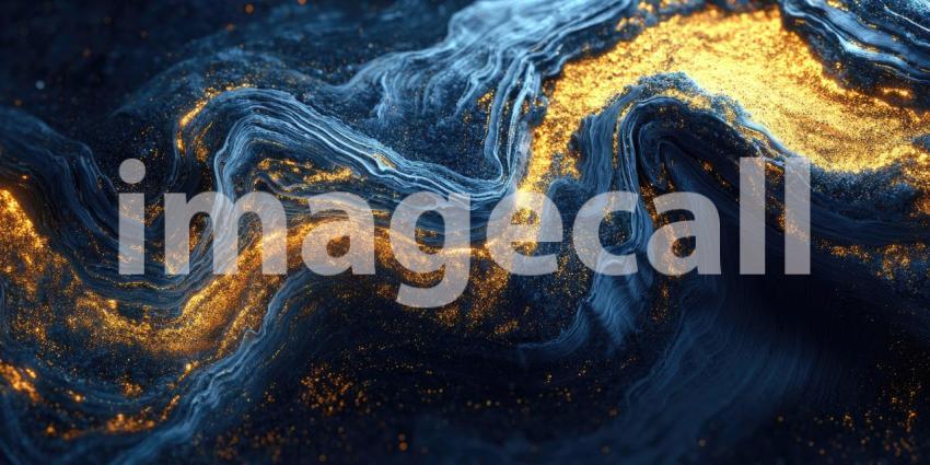 Golden Waves: A Digital Ocean of Light and Data