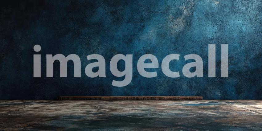 A Rustic Stage: A Wooden Table Bathed in Warm Light Against a Dark, Textured Wall
