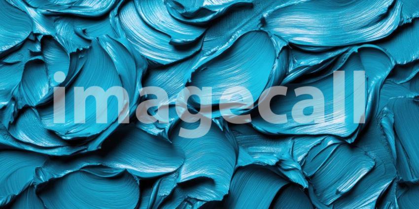 A Turquoise Tide: Abstract Oil Painting Texture