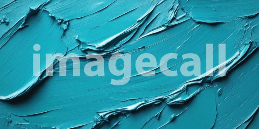 A Turquoise Tide: Abstract Oil Painting Texture