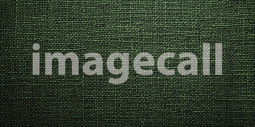 Woven Texture: A Deep Green Burlap Canvas