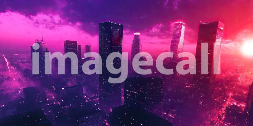 Neon Metropolis: A City Bathed in Electric Hues