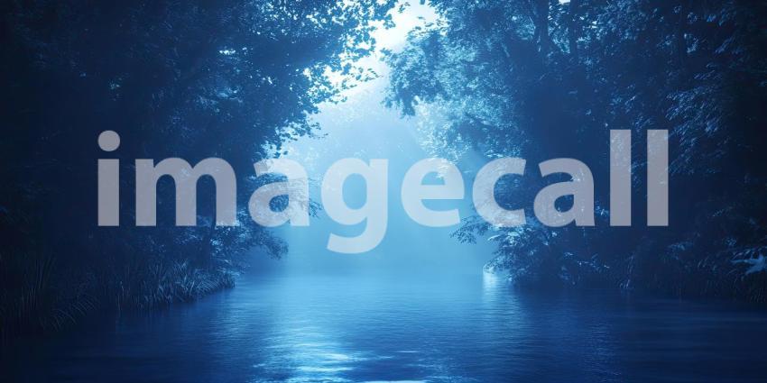 Enchanting Moonlight: A Path Through a Dreamlike Forest