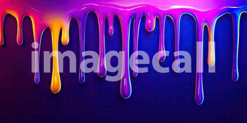 A Symphony of Dripping Colors: A Liquid Abstract Art