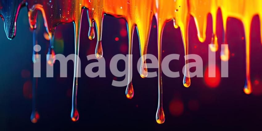 A Symphony of Dripping Colors: A Liquid Abstract Art