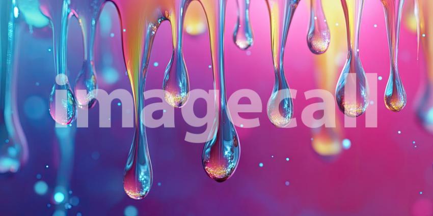 A Symphony of Dripping Colors: A Liquid Abstract Art