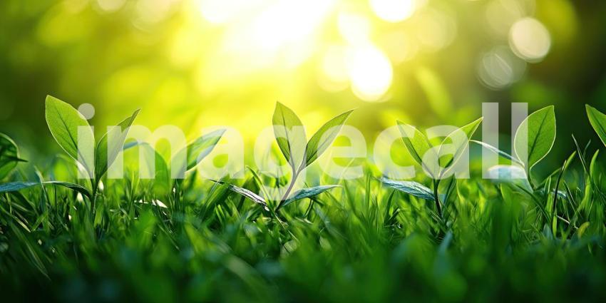 A Vibrant Earth: A Lush Landscape at Sunrise