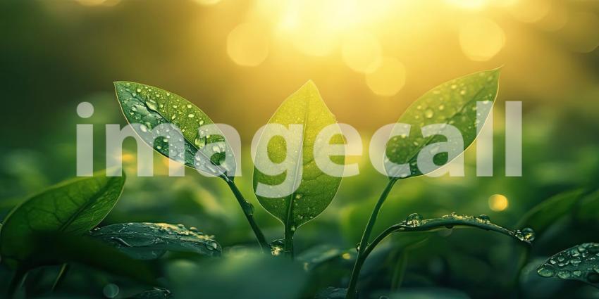 A Vibrant Earth: A Lush Landscape at Sunrise