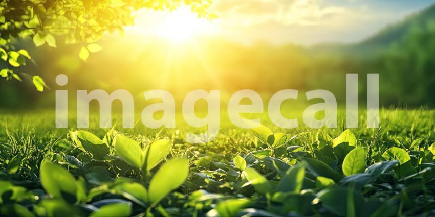 A Vibrant Earth: A Lush Landscape at Sunrise