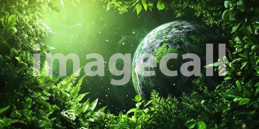 A Vibrant Earth: A Lush Landscape at Sunrise