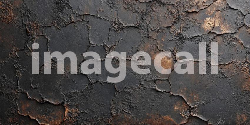 Time-Etched Texture: A Rustic Wall with Cracked and Flaking Paint