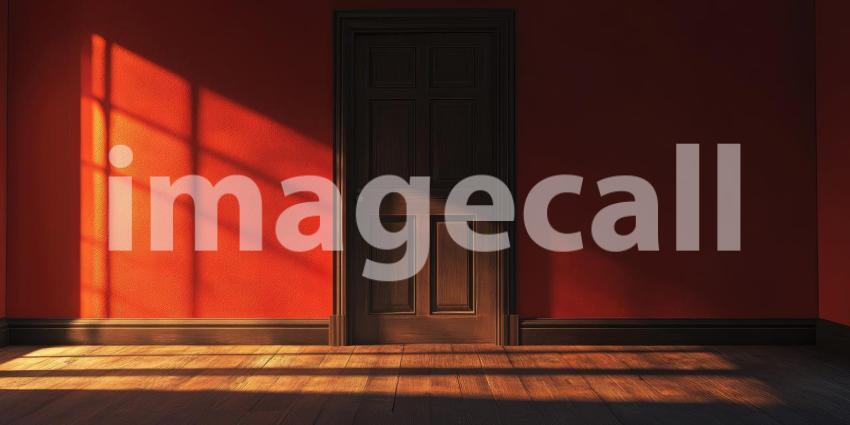 The Path Ahead: A Doorway Beckons in a Room Bathed in Sunlight