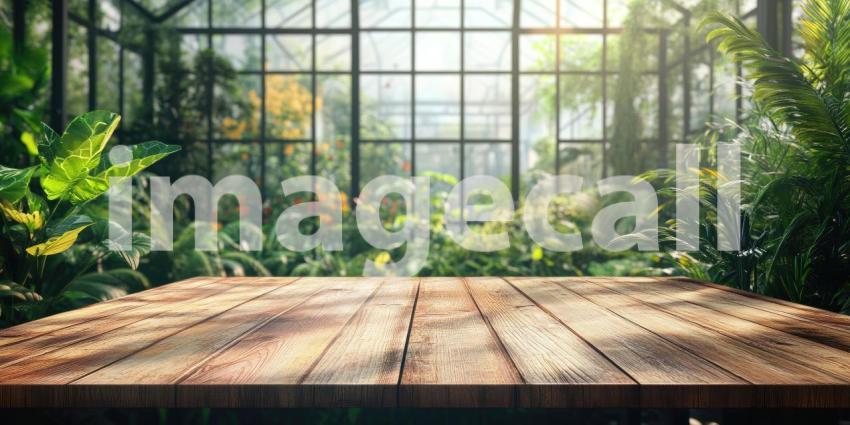 A Verdant Outlook: A Wooden Deck Overlooking a Lush Tropical Garden