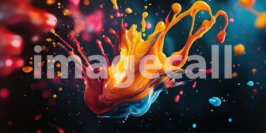 A Chromatic Collision: A Dynamic Dance of Colors