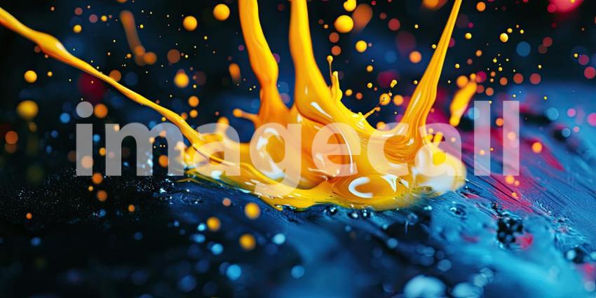 A Chromatic Collision: A Dynamic Dance of Colors