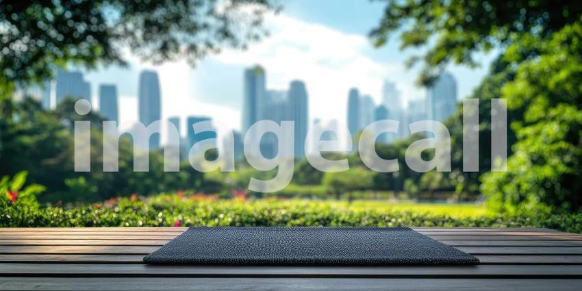 Urban Oasis: A Tranquil Park Beckoning Amidst the Cityscape