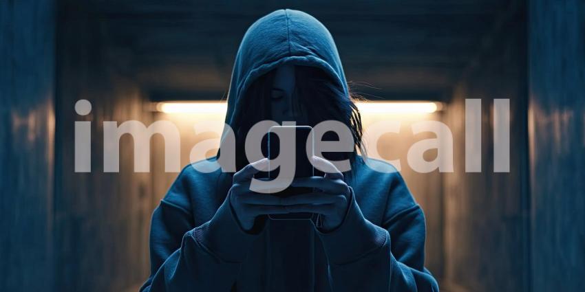 Mysterious City Dweller: Masked Individual in Vibrant Nightscape