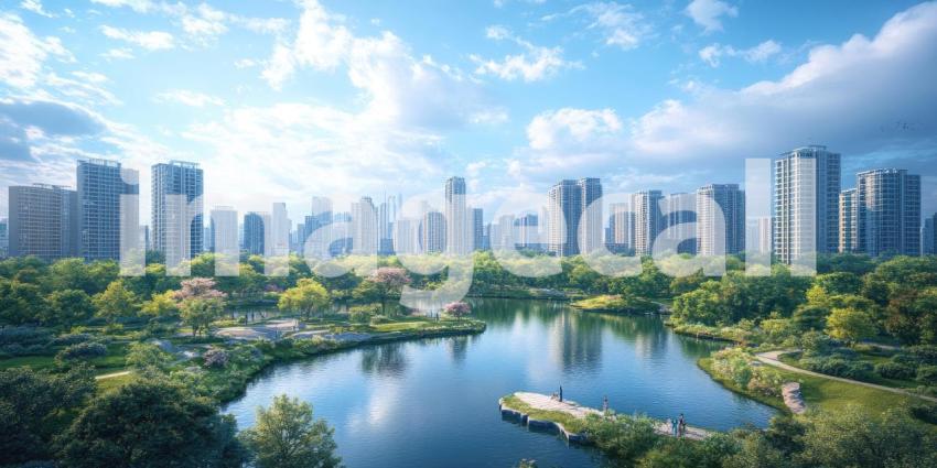 A Skyline of Dreams: A Modern Metropolis Reaching for the Sky