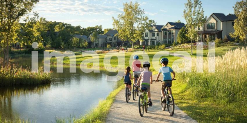 Serene Cycling Adventure by the Water on a Sunny Day