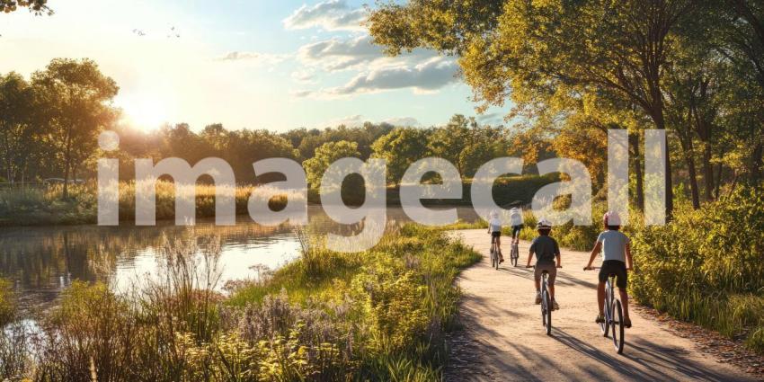 Serene Cycling Adventure by the Water on a Sunny Day