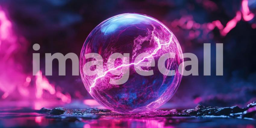 A Kaleidoscope of Light: A Dance of Disco Balls Under a Vibrant Glow