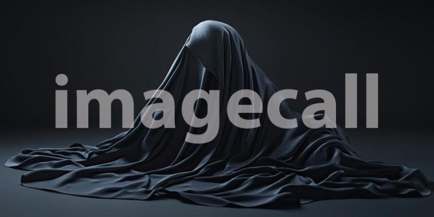 Enveloped in Mystery: A Figure Shrouded in Darkness