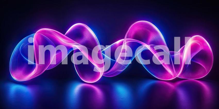 Neon Helix: A Dance of Light and Shadow