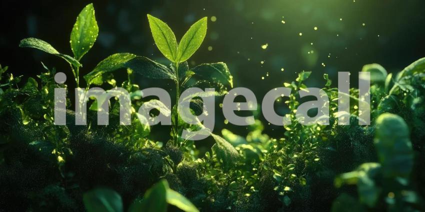 A Dew-Kissed Dawn: New Growth in the Morning Light