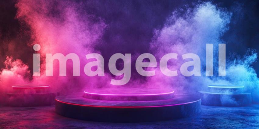 A Stage of Gold: A Luxurious Podium Bathed in Warm Light, Ready for the Spotlight