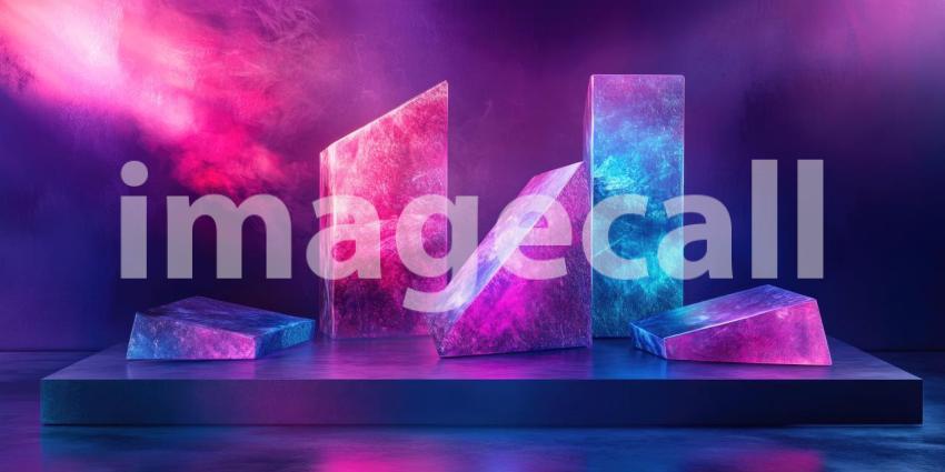 A Stage of Gold: A Luxurious Podium Bathed in Warm Light, Ready for the Spotlight