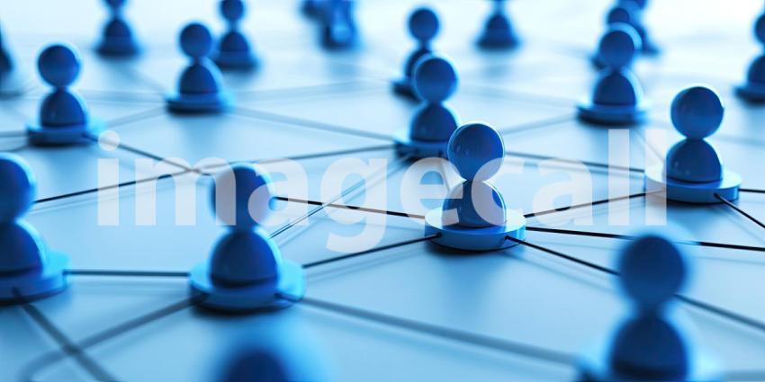 Interconnected Network of People Representing Social Connections, Communication, and Global Collaboration