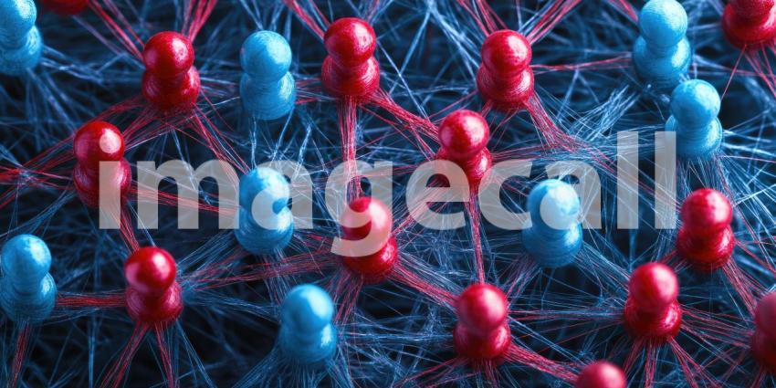 Interconnected Network of People Representing Social Connections, Communication, and Global Collaboration