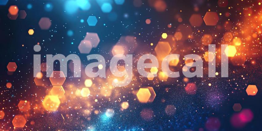 Abstract Hexagonal Grid with Glowing Orange Lights and Dark Shadows for Technology, Sci-Fi, and Modern Design Concepts