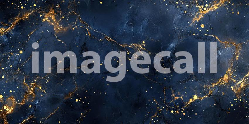 Abstract Blue and Gold Marble Texture with Swirling Veins and Metallic Accents for Luxury, Elegant, and High-End Designs