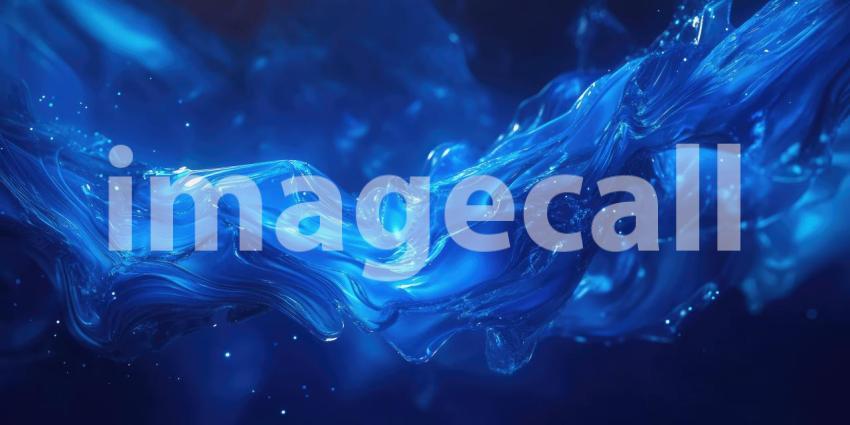 Abstract Liquid Metal Texture with Wavy, Reflective Surface in Vibrant Blue Hues for Modern, Artistic, and Creative Designs