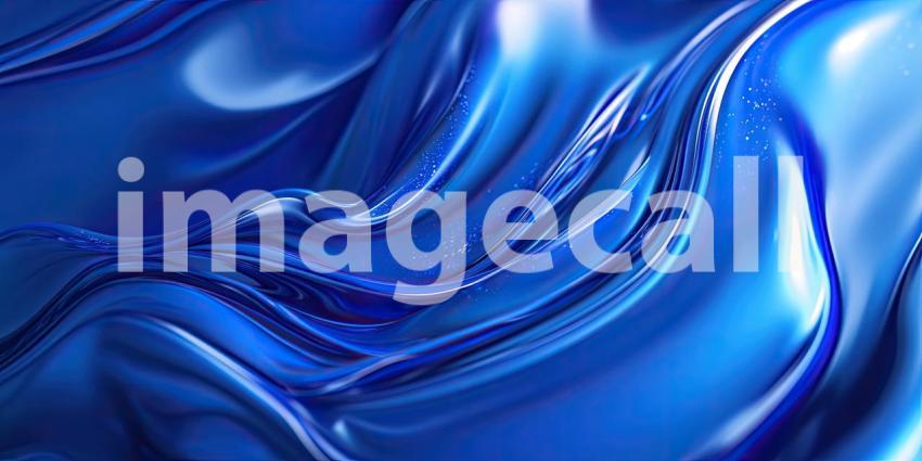 Abstract Liquid Metal Texture with Wavy, Reflective Surface in Vibrant Blue Hues for Modern, Artistic, and Creative Designs