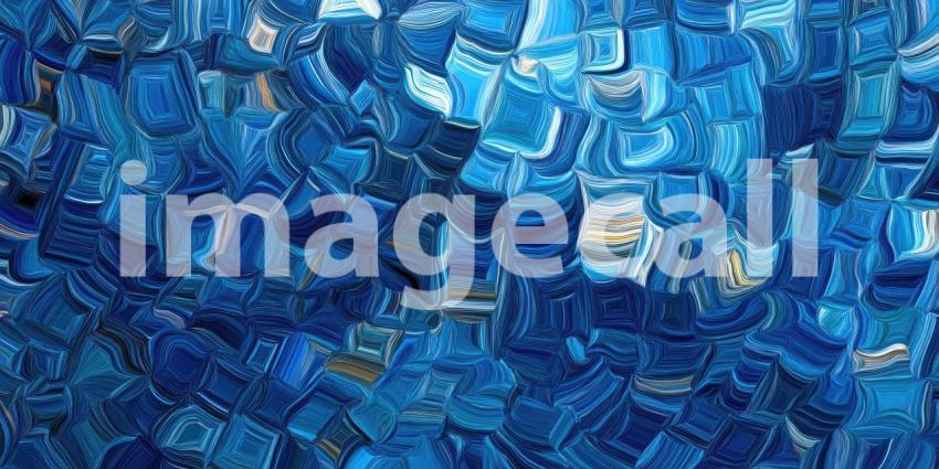 Futuristic Abstract Background with Floating Blue Cubes and Glowing Particles for Technology, Sci-Fi, and Modern Design Concepts