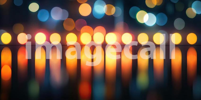 Abstract Light Trails with Vertical Lines and Colorful Bokeh Circles for Modern, Artistic, and Creative Designs