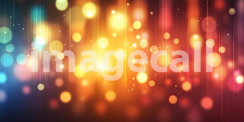 Abstract Light Trails with Vertical Lines and Colorful Bokeh Circles for Modern, Artistic, and Creative Designs