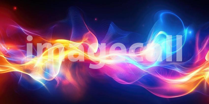 Abstract Fluid Art with Swirling Waves and Vibrant Hues of Pink, Orange, and Blue for Modern, Artistic, and Creative Designs