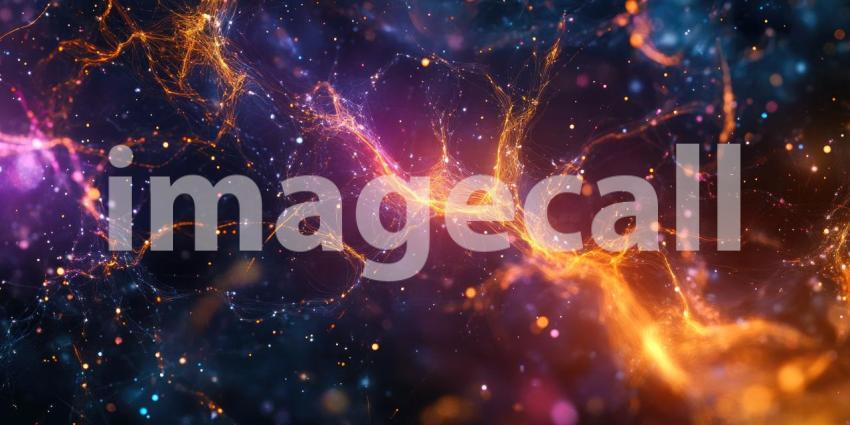 Abstract Golden Wave of Light with Shimmering Particles and a Dark Background for Luxury, Elegant, and High-End Designs